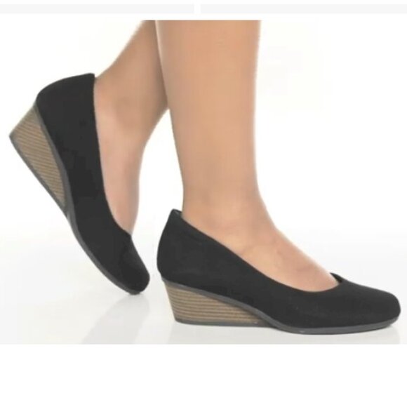 Dr. Scholl's® Be Ready Black Wedge Shoes Womens Size 6.5 M - Picture 2 of 9